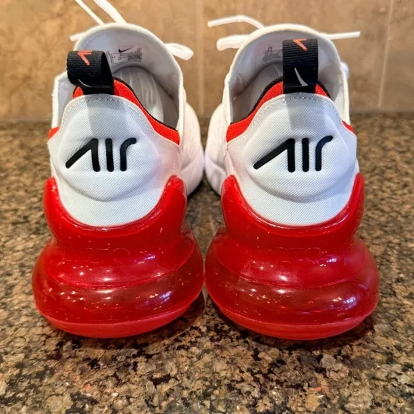 *Gently Used* MEN Nike AIR MAX 270 White / University Red (BV2523 100) Size 14 - Picture 5 of 5